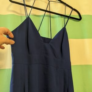 Express strappy back blue cocktail dress
